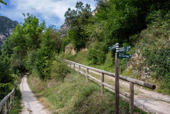 Bifurcación de la senda accesible